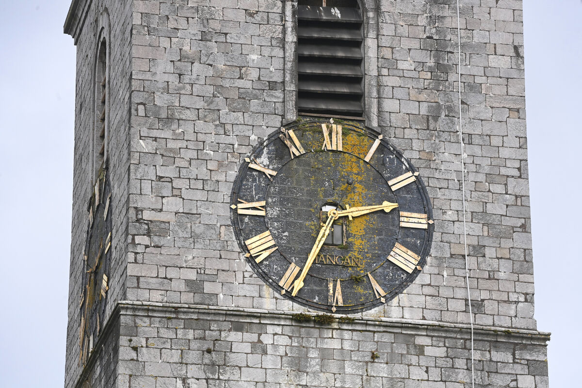  One of the faces of the famous clock tower of St Anne's Church. Picture: Larry Cummins