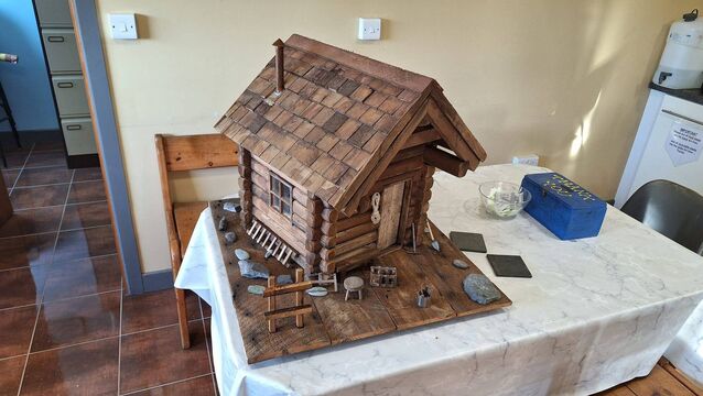 The original wood from kit houses brought over from America to house miners in Allihies has been recycled into a model of the one of the original houses. Picture: David Dudley <p>The original wood from kit houses brought over from America to house miners in Allihies has been recycled into a model of the one of the original houses. Picture: David Dudley</p>