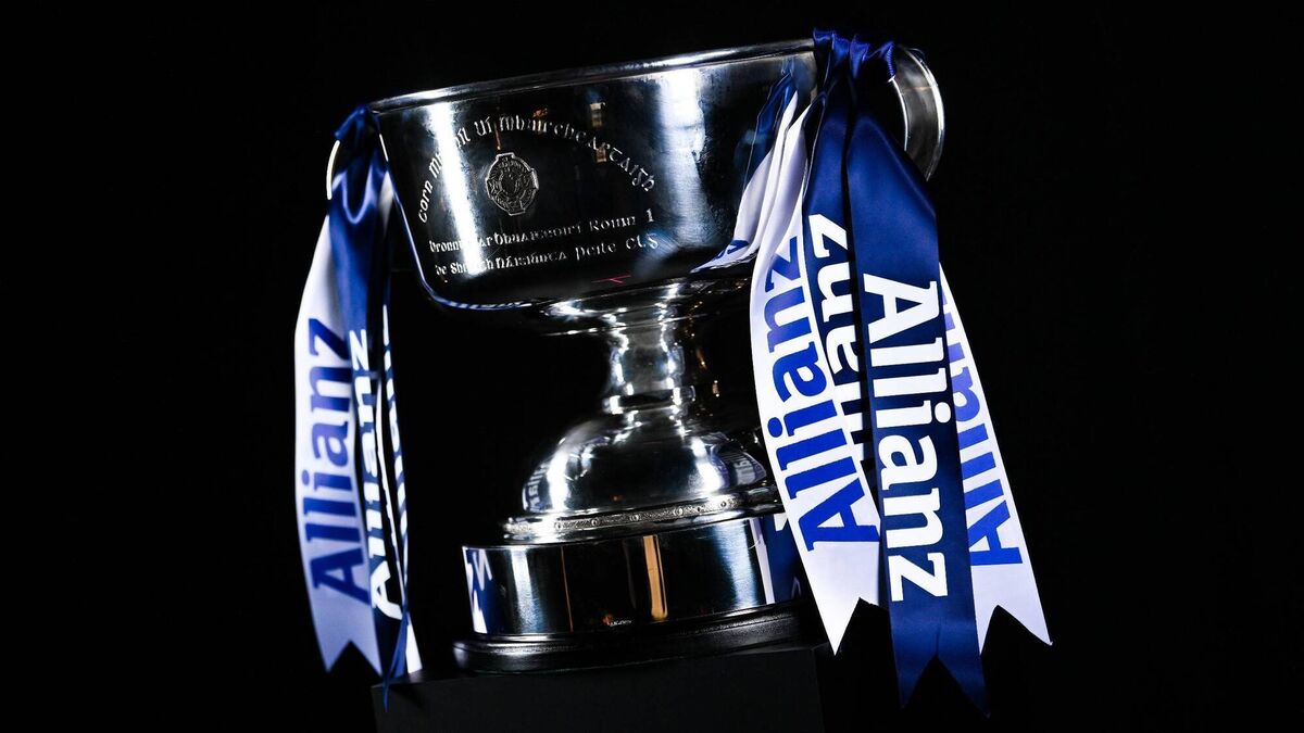The beautiful new Corn Mhíchíl Uí Mhuircheartaigh trophy, to be presented each year to the winners of the Allianz Football League Division 1 final. The beautiful new Corn Mhíchíl Uí Mhuircheartaigh trophy, to be presented each year to the winners of the Allianz Football League Division 1 final.